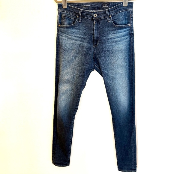 AG Adriano Goldschmied The Farrah Skinny Jeans - High Rise Dark Wash (29R) - Picture 1 of 6